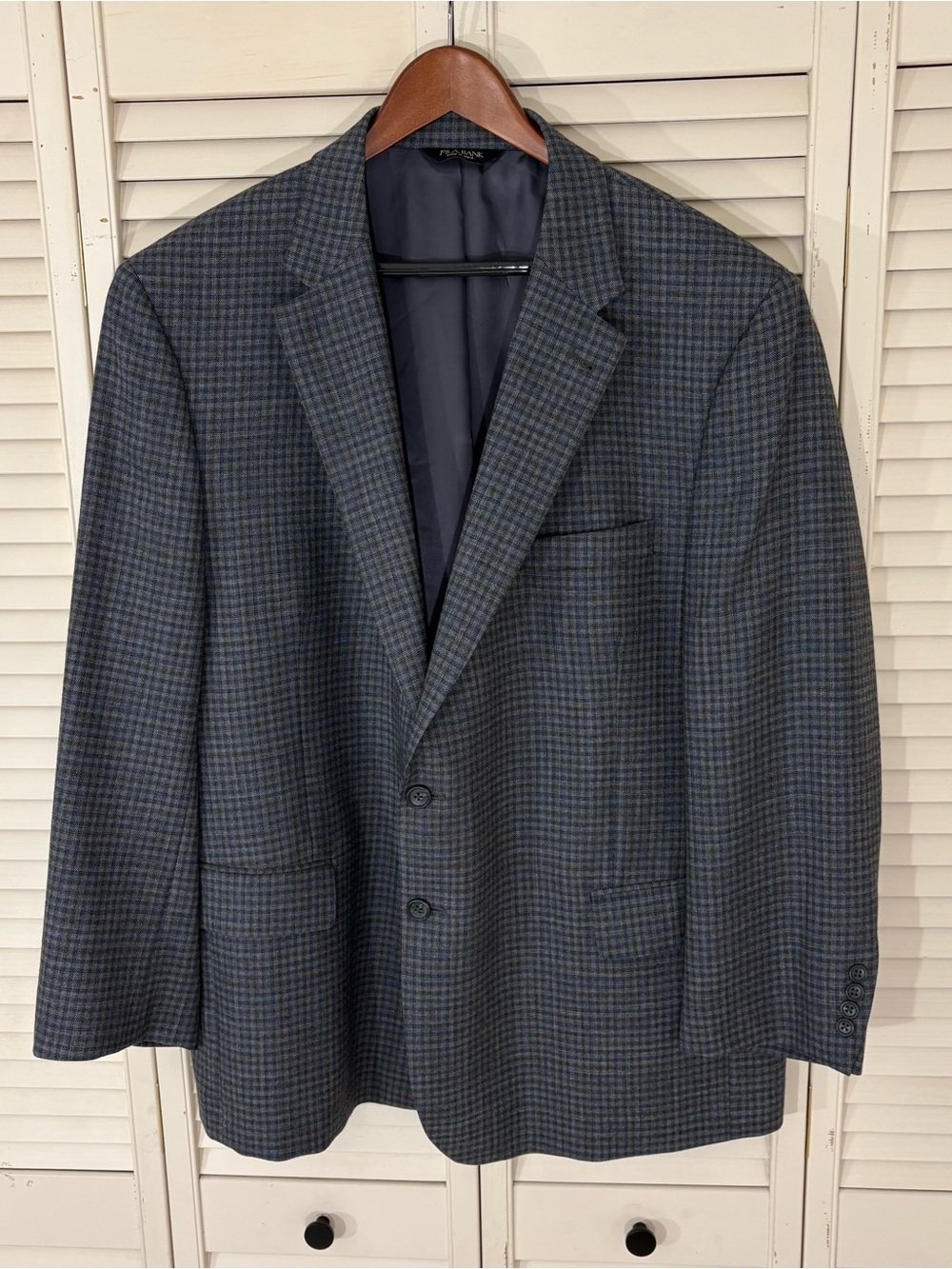 Jos A Bank Signature Collection Regal Blazer 100% Wool Blue Gray Men’s Size 50 S